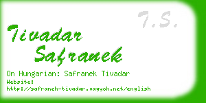 tivadar safranek business card